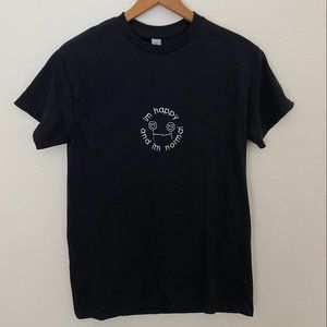 Custom Homemade Happy and Normal Embroidered T-shirt